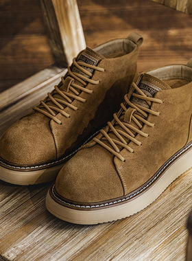 马丁靴男真皮高帮鞋潮流英伦风休闲短靴复古厚底工装靴子88883