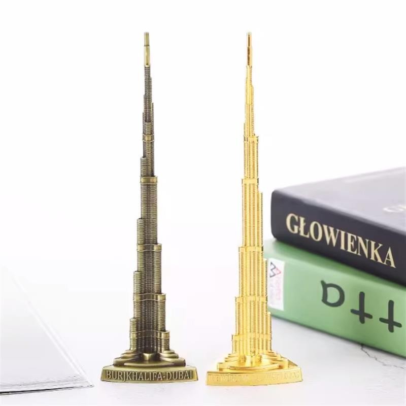 哈利法塔模型迪拜塔模型迪拜大厦沙特阿拉伯旅游纪念送礼金属摆件