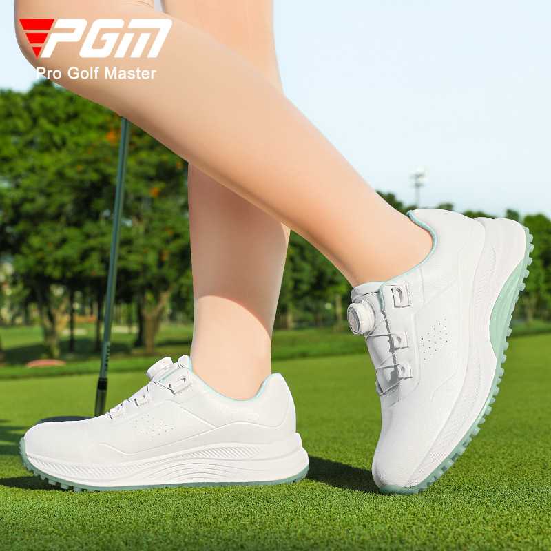 PGM女款防水防滑旋钮扣高尔夫鞋