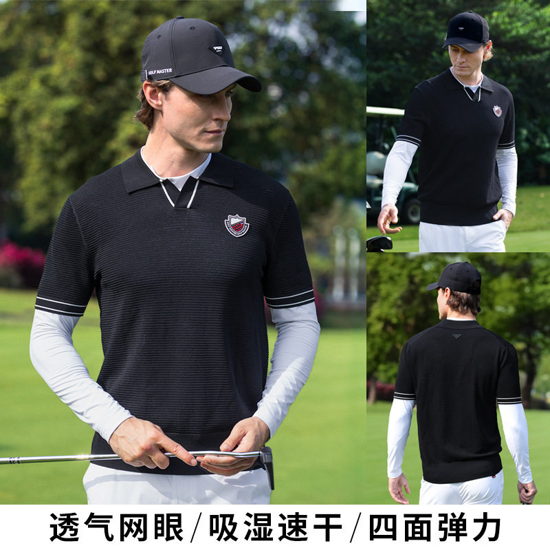 PGM高尔夫男夏季透气弹力Polo30