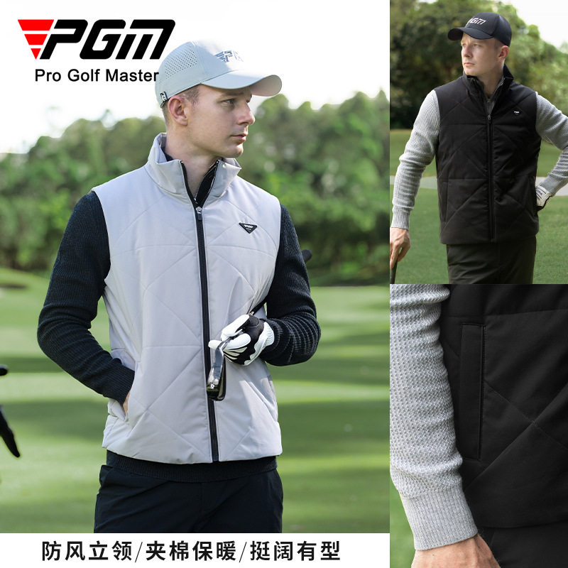 PGM高尔夫男棉马甲秋冬季防风