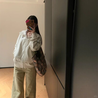 高个子加长版牛仔裤女秋季显瘦修身弹力拖地马蹄裤微喇卡其色裤子