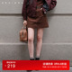 新款 佧茜文高腰A字短裙百搭冬季 简约灯芯绒半身裙女 博主同款