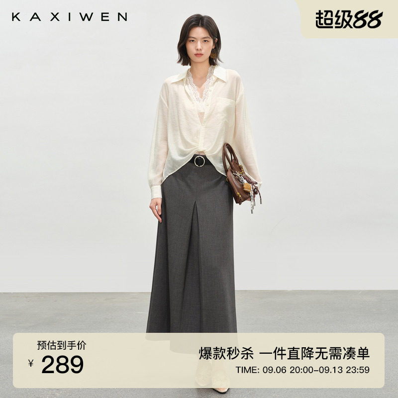 法式优雅蕾丝两件套衬衫图片