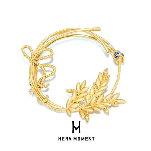 18K黄金麦穗花环胸针赫拉臻藏