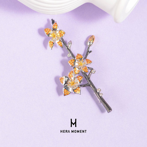 赫拉臻藏东方花园系列银镀18K金