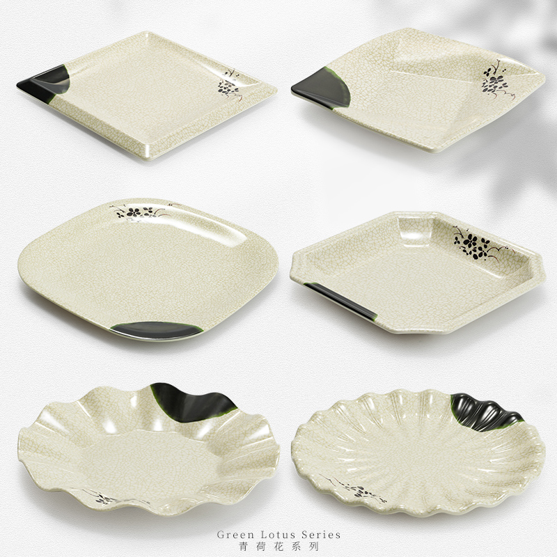 创意密胺饭店四方炒菜盖浇饭碟子