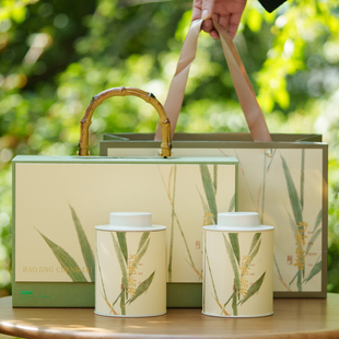 新款春茶包装盒空礼盒龙井碧螺春毛峰毛尖玉露双罐半斤铁罐礼盒