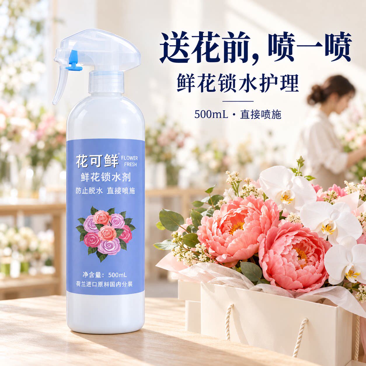 花可鲜一喷得锁水剂保鲜花苞