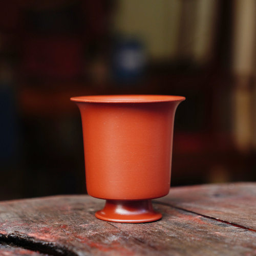 密文一件代发宜兴紫砂茶杯高脚主人杯大红袍喝茶杯子功夫泡茶杯