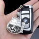 国潮招财猫泰银做旧复古汽车钥匙扣招财挂件坠项链手工创意礼物