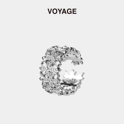 VOYAGE镶钻开口可调节戒指小众