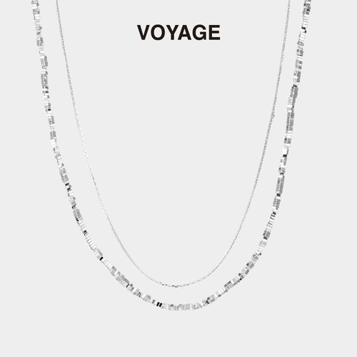 VOYAGE碎银子双层细闪项链小众