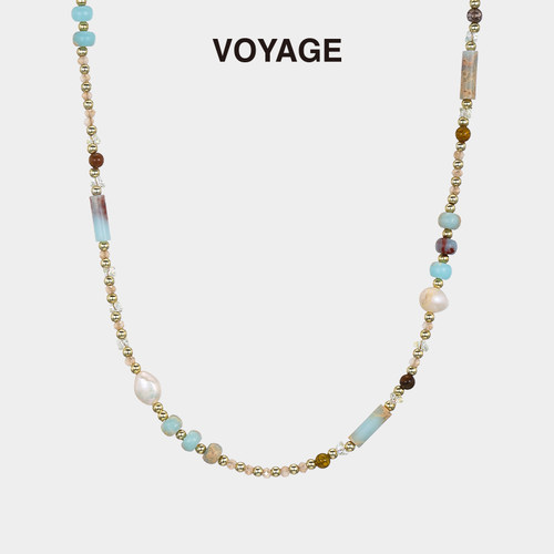 VOYAGE彩色米珠串珠项链配饰女