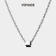 VOYAGE小方块钛钢项链男款 潮流高级感小众设计男生卫衣配饰链子女