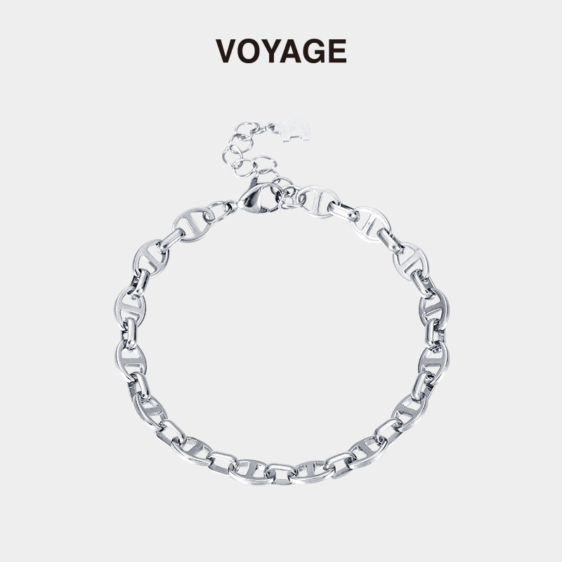 VOYAGE猪鼻子钛钢手链潮流百搭