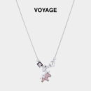 粉色小马项链女五角星星吊坠钛钢毛衣链轻奢高级感锁骨链秋冬配饰