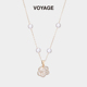 VOYAGE珍珠山茶花项链轻奢小众女款 锁骨链高级设计感链子配饰颈链