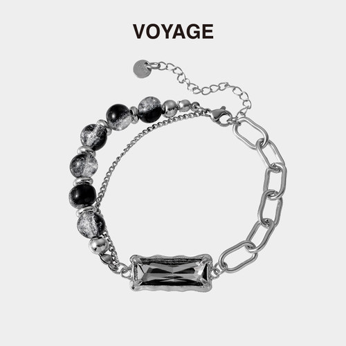 VOYAGE锆石冰裂珠项链小众高级