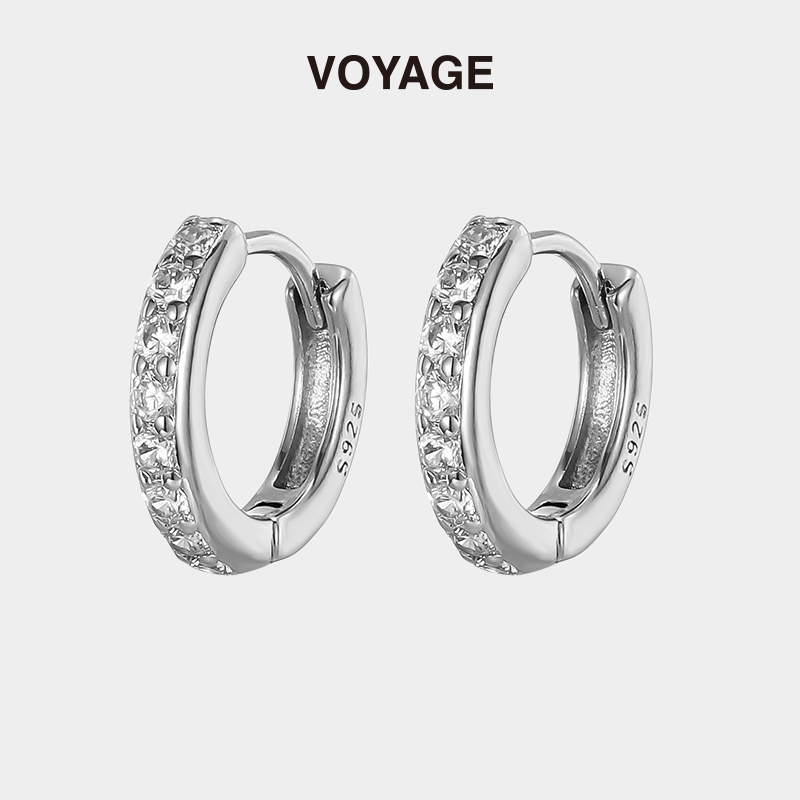 VOYAGE带钻锆石银针耳环设计感