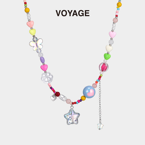 VOYAGE彩色星星糖果串珠项链