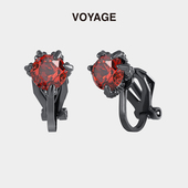 红色5A锆石黑色龙爪耳夹女男新款 无耳洞耳骨夹耳钉耳环酷帅耳饰夏