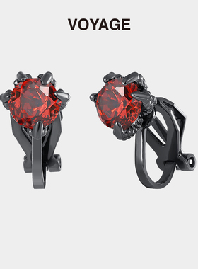 红色5A锆石黑色龙爪耳夹女男新款无耳洞耳骨夹耳钉耳环酷帅耳饰夏