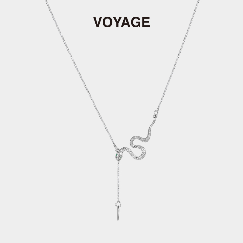 灵动小蛇本命流苏吊坠项链锁骨链