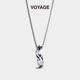 VOYAGE原创设计可变形吊坠高街男潮项链男士 男生男款 钛钢链子配饰