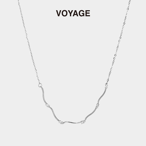 VOYAGE波浪线条项链小众设计