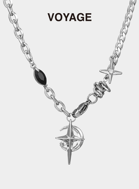VOYAGE十字架男士锁骨链男款项链男潮男生潮牌百搭高级感链子配饰