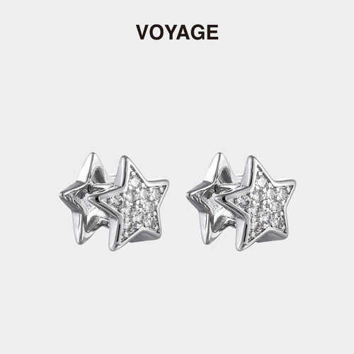 VOYAGE镶钻星星耳钉小众个性气质