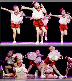 第十届小荷风采小小家务演出服儿童元旦幼儿舞蹈亮片啦啦操表演服