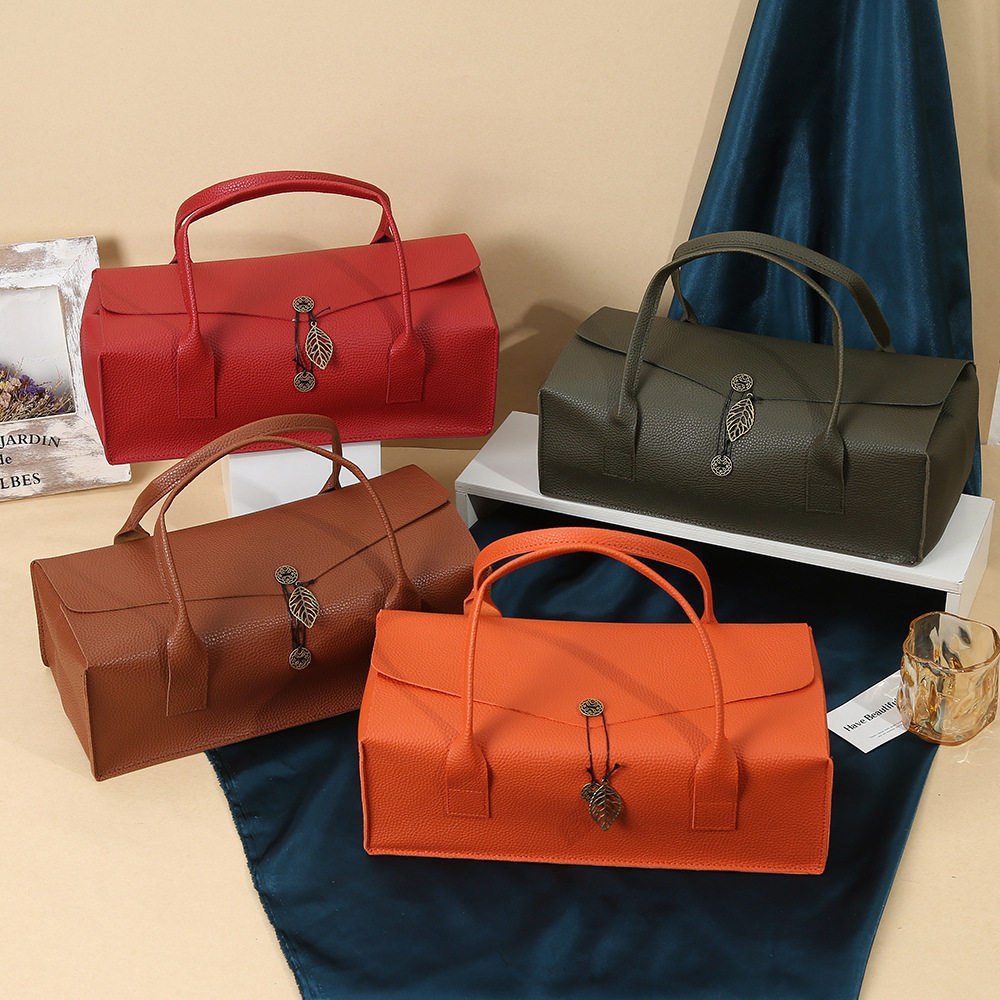 皮质高级感红酒礼盒商务节日礼品包装盒手提伴手礼盒现货礼品盒