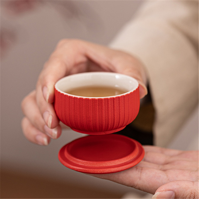 创意宫廷风陶瓷红灯笼品茗杯