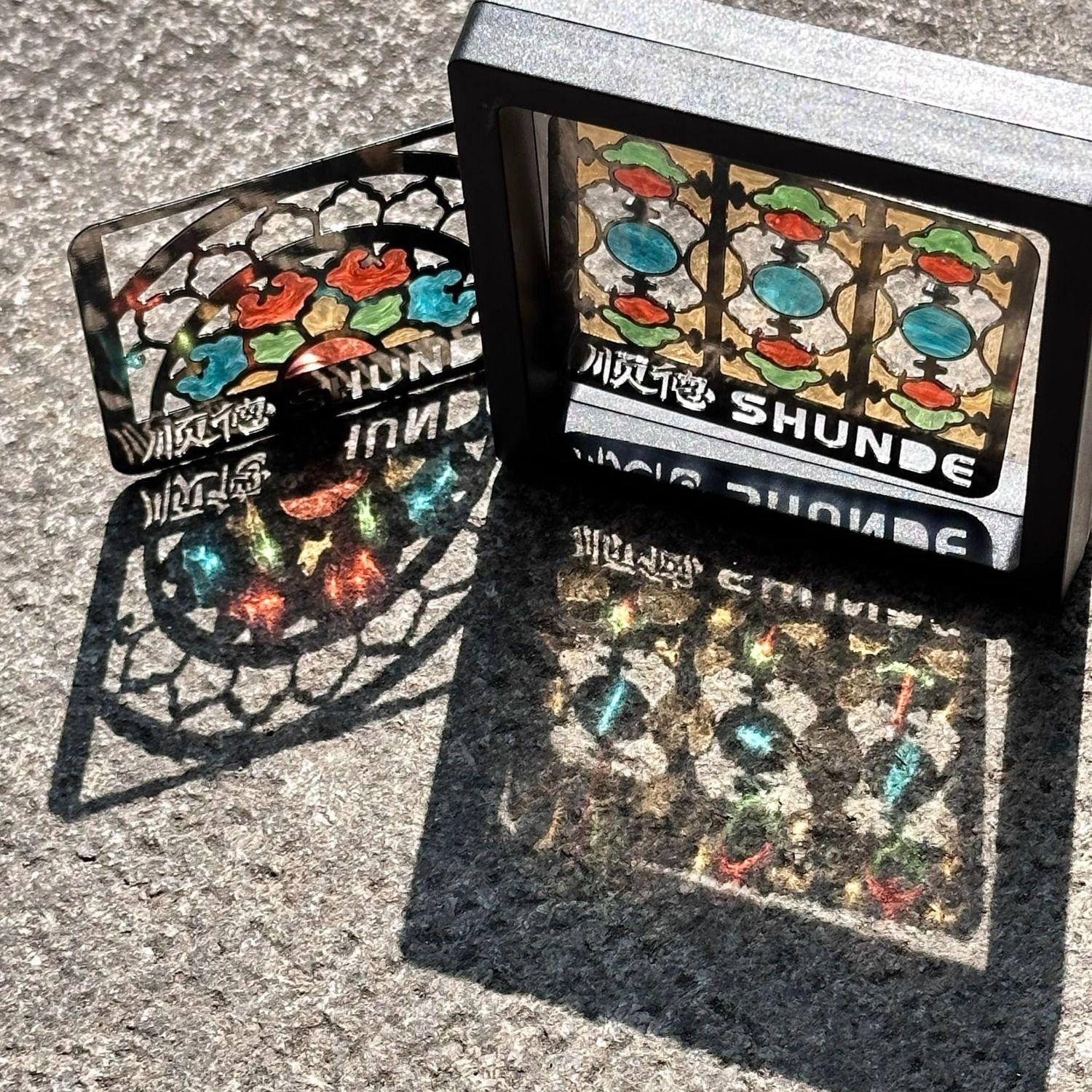 佛山顺德冰箱贴透光满洲窗磁贴