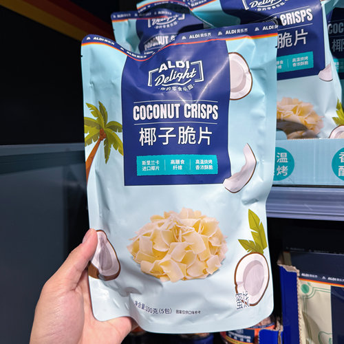 奥乐齐ALDI delight椰子脆片100g进口椰片香浓酥脆零食代购