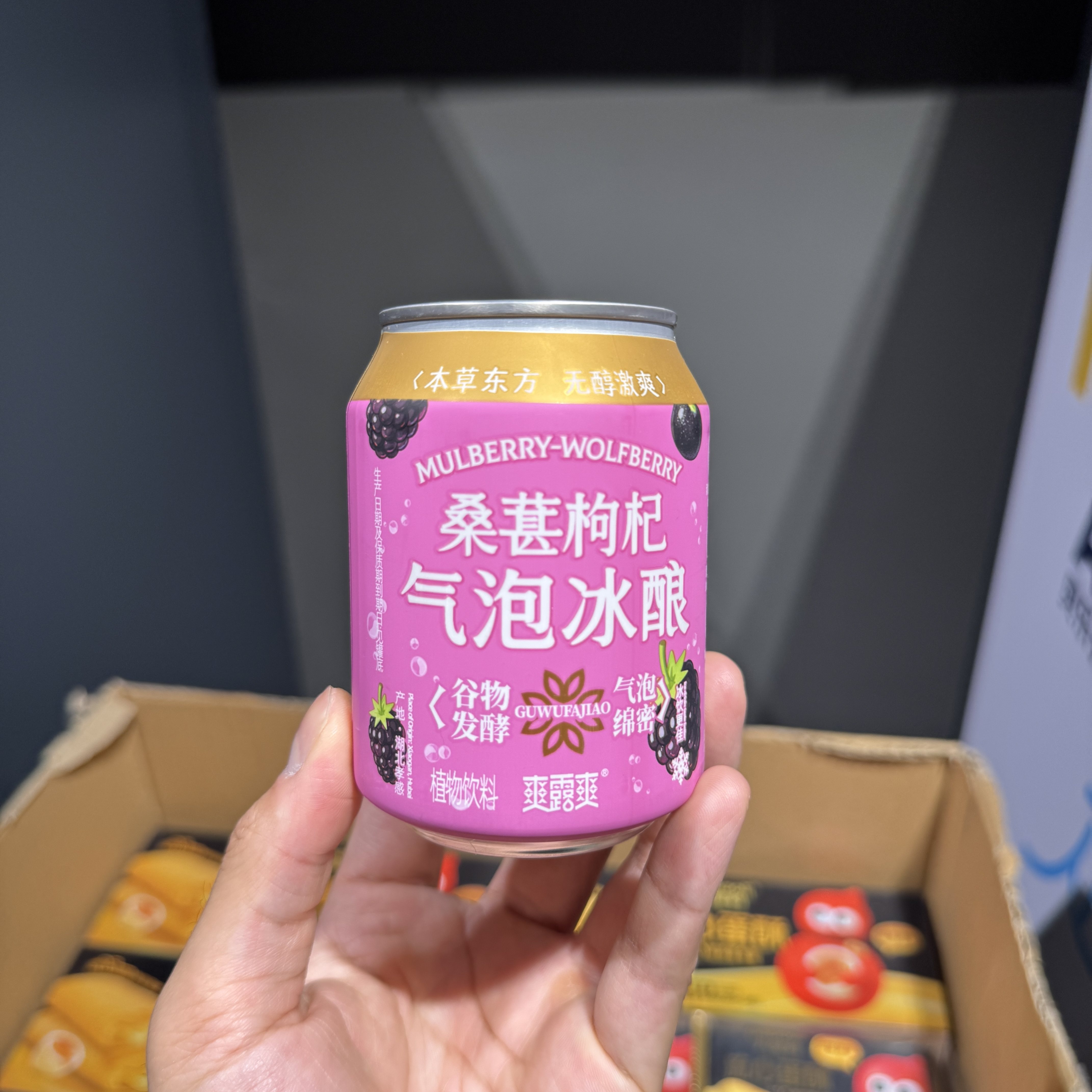 奥乐齐ALDI 桑椹枸杞气泡冰酿250ml 桑葚气泡酒低度数 超市代购