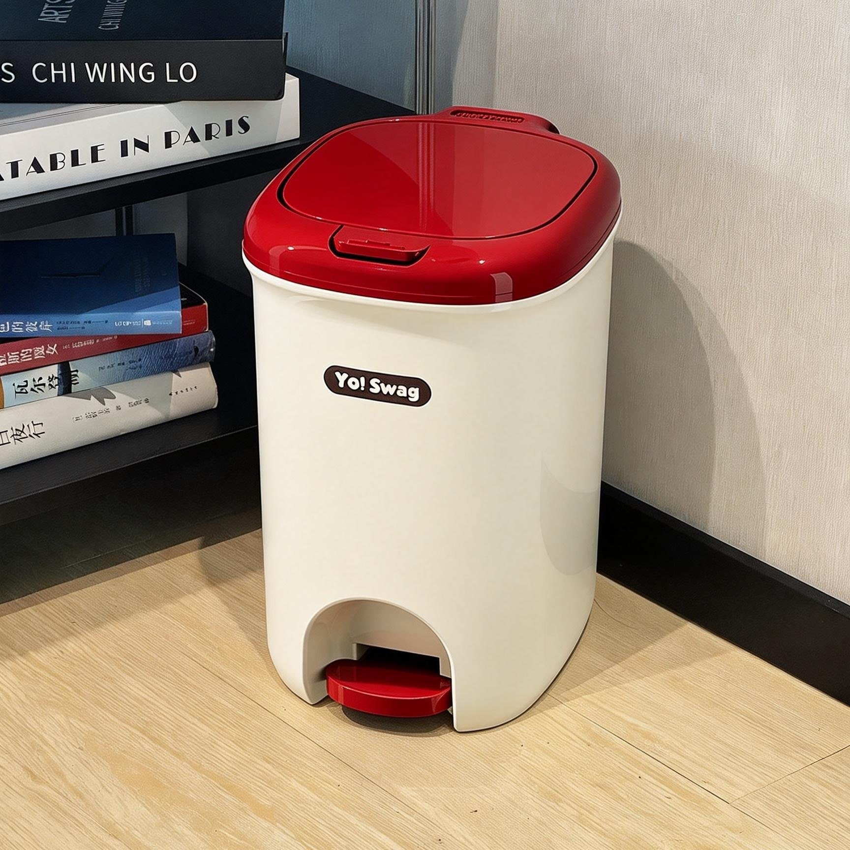 脚踏垃圾桶家用2026新款客厅大容量创意高颜值带盖子卧室大号纸篓