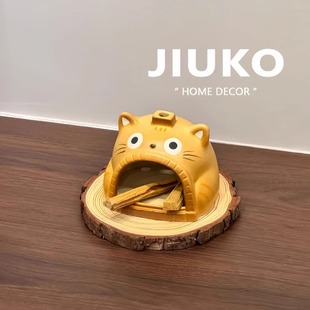 【冬日取暖神器】萌猫熏香壁炉小套装陶瓷香薰炉子氛围感摆件