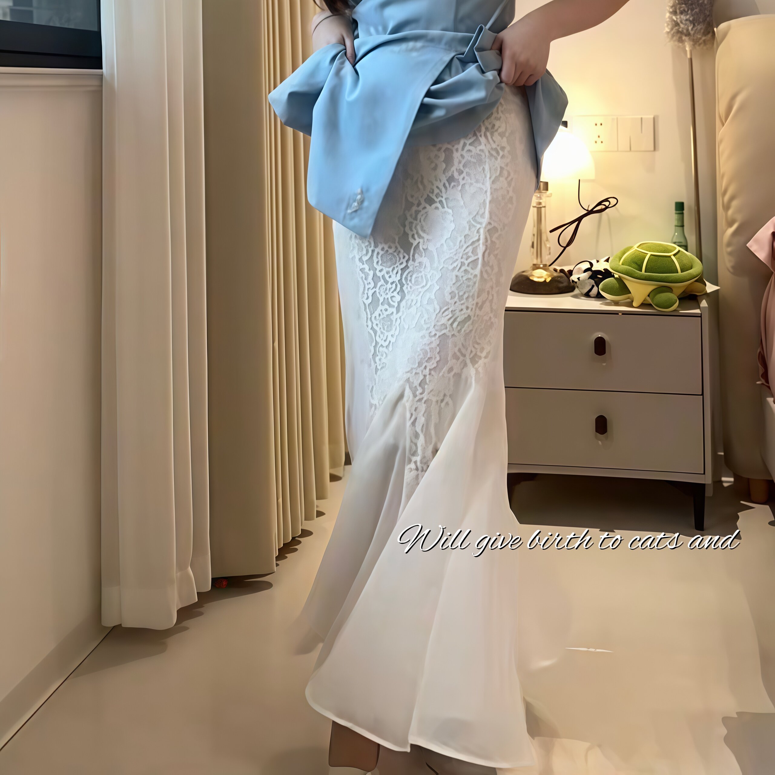 包臀裙【蕾丝鱼尾半身裙】夏季
