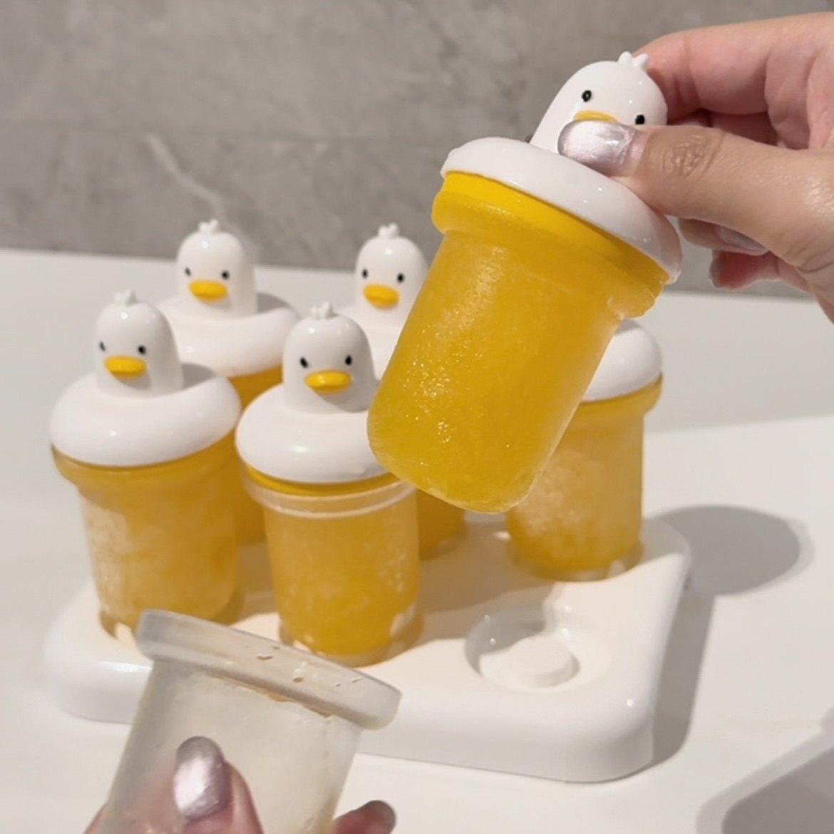 可爱怪东西小鸭子棒冰模具家用食品级儿童diy自制雪糕夏季创意冰