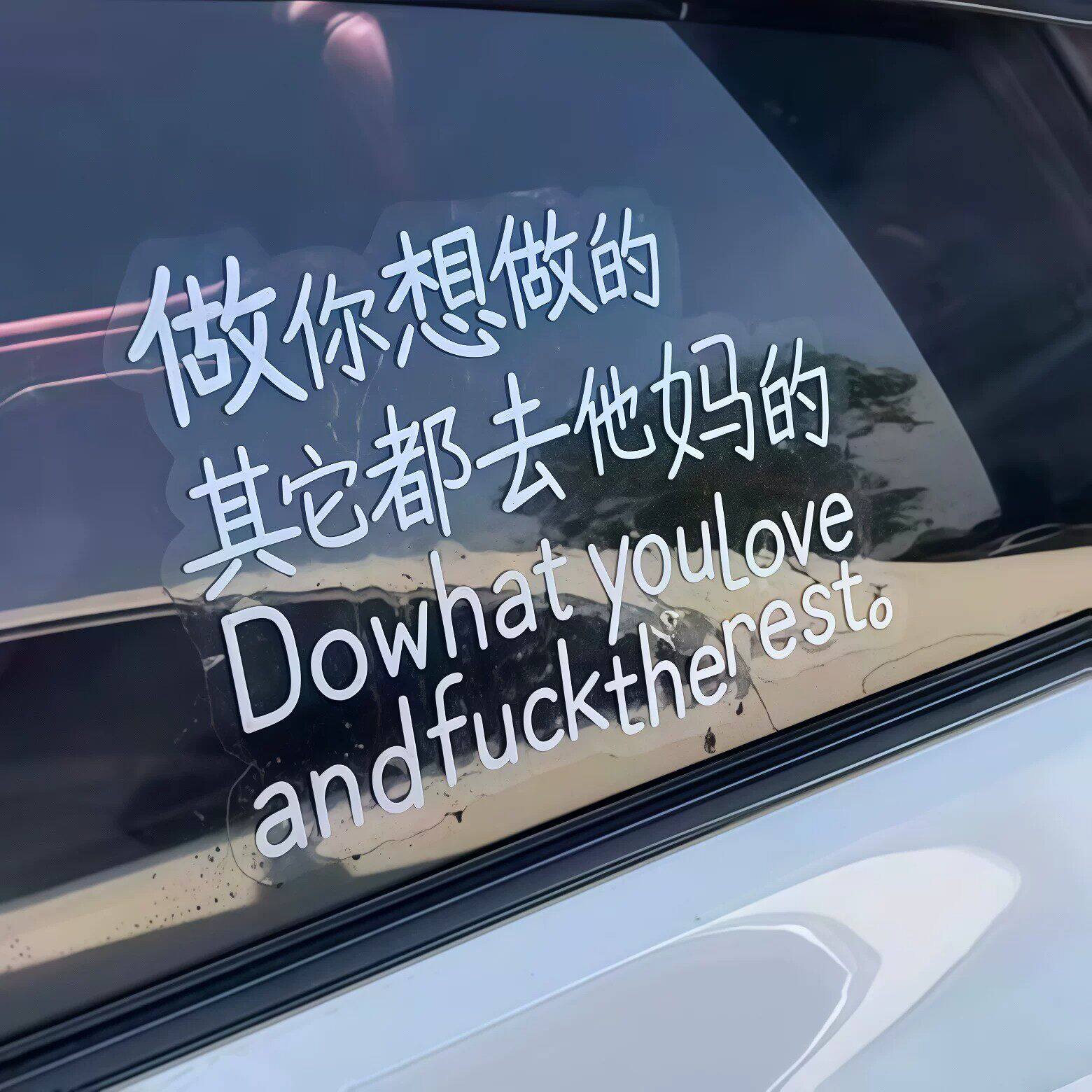 做你想做的汽车贴纸个性文案玻璃车贴汽车车窗车尾防水贴遮挡划痕