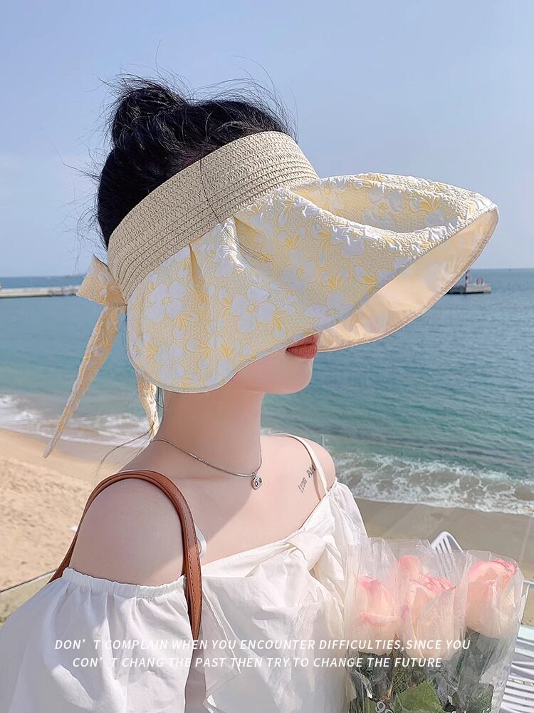 旅游海边遮脸防晒帽女夏新款遮阳图片
