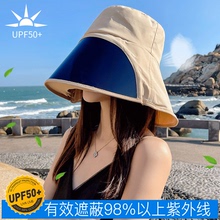 吹不翻骑车太阳帽女防晒遮全脸面罩防紫外线夏季户外防风遮阳帽子