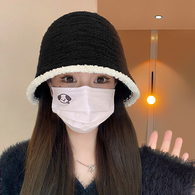 帽子女秋冬季户外保暖防寒加厚护耳渔夫帽2025新款大头围百搭盆帽