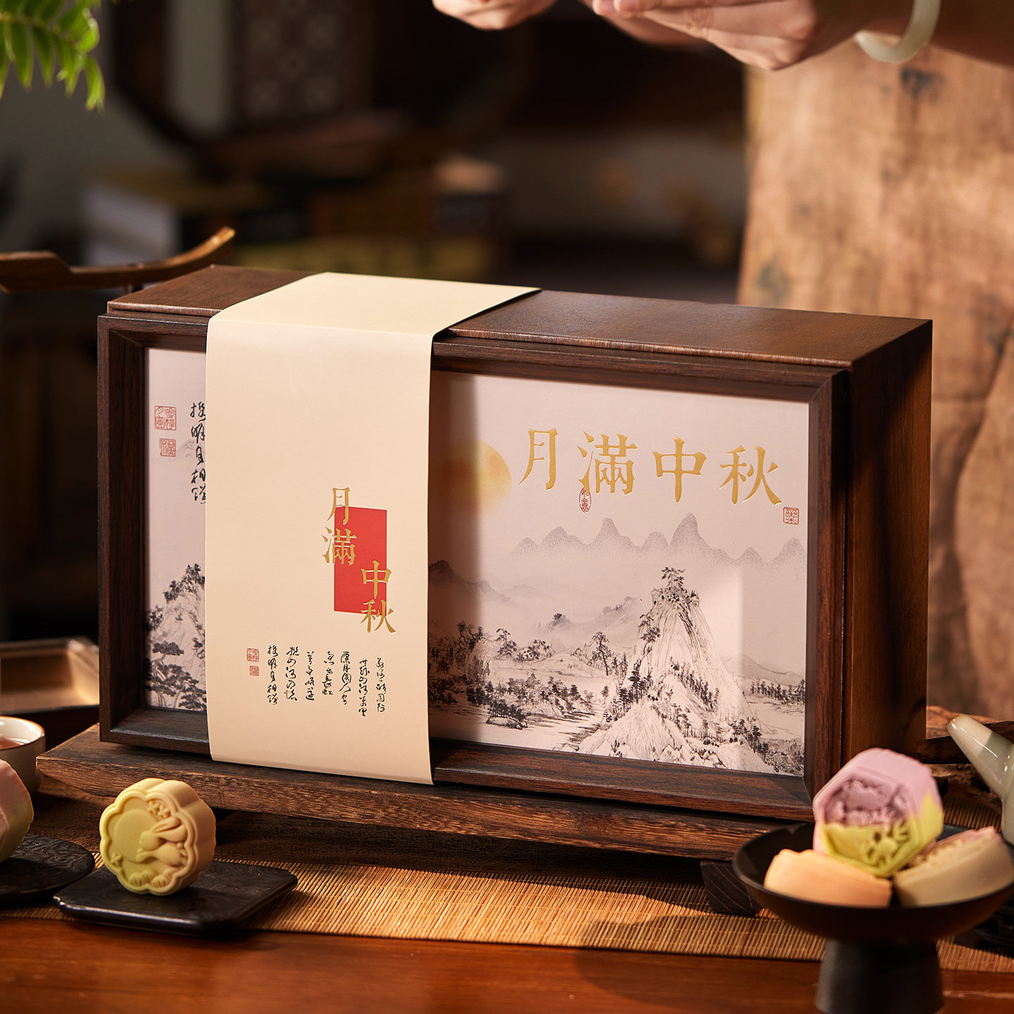 2026新款中秋节月饼包装盒礼盒空盒子高档高端定制468粒装手提袋