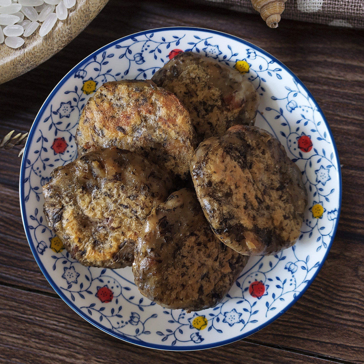 安庆农家手工毛香粑水萩粑清明草粑大别山特产菜籽油煎含腊肉无馅