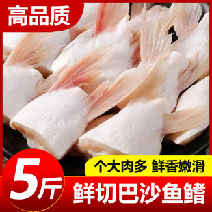 新鲜冷速急冻巴沙鱼鳍鱼肥油鲜活鱼鳍翅鮰鱼鳍鱼腩安康鱼烧烤商用