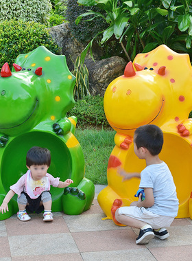 卡通恐龙幼儿园座椅商场仿真动物